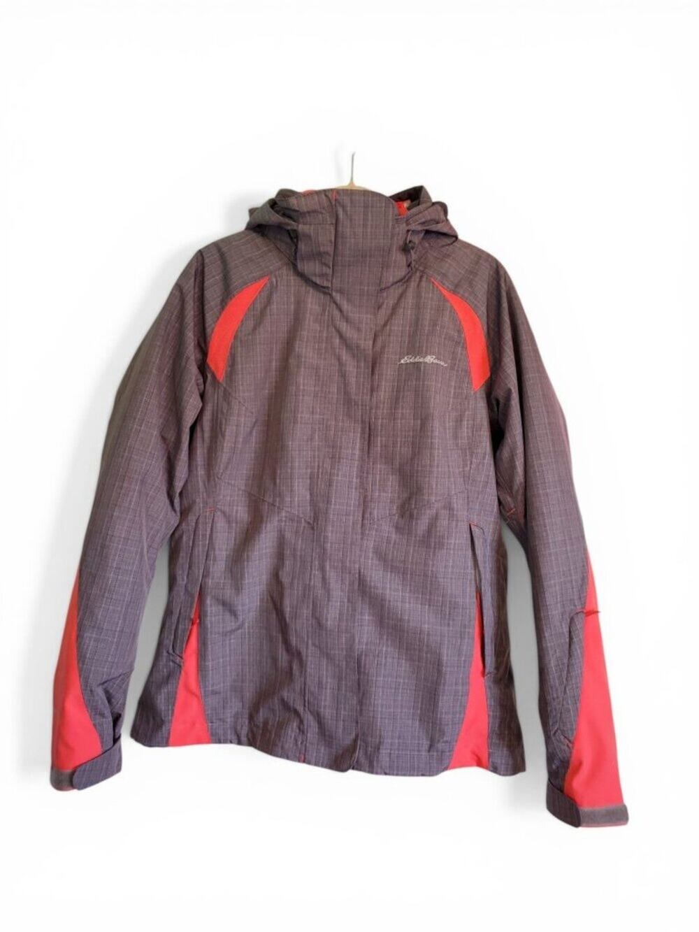 Eddie Bauer WEATHEREDGE Plus 3 in 1 Jacket Women's Size Medium Coral Gray